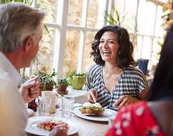 People enjoy brunch