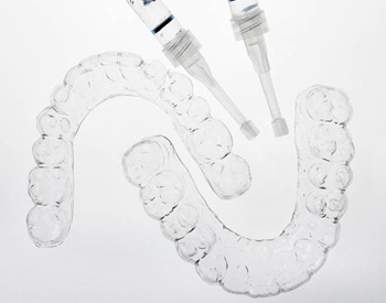 Whitening trays and gel on counter in Fort Smith 